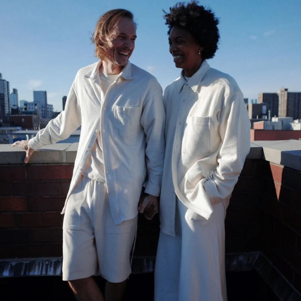 Maison des reves NY Oversized Button Up Shirt in Brushed Organic Cotton Terry - Picture 12 of 14